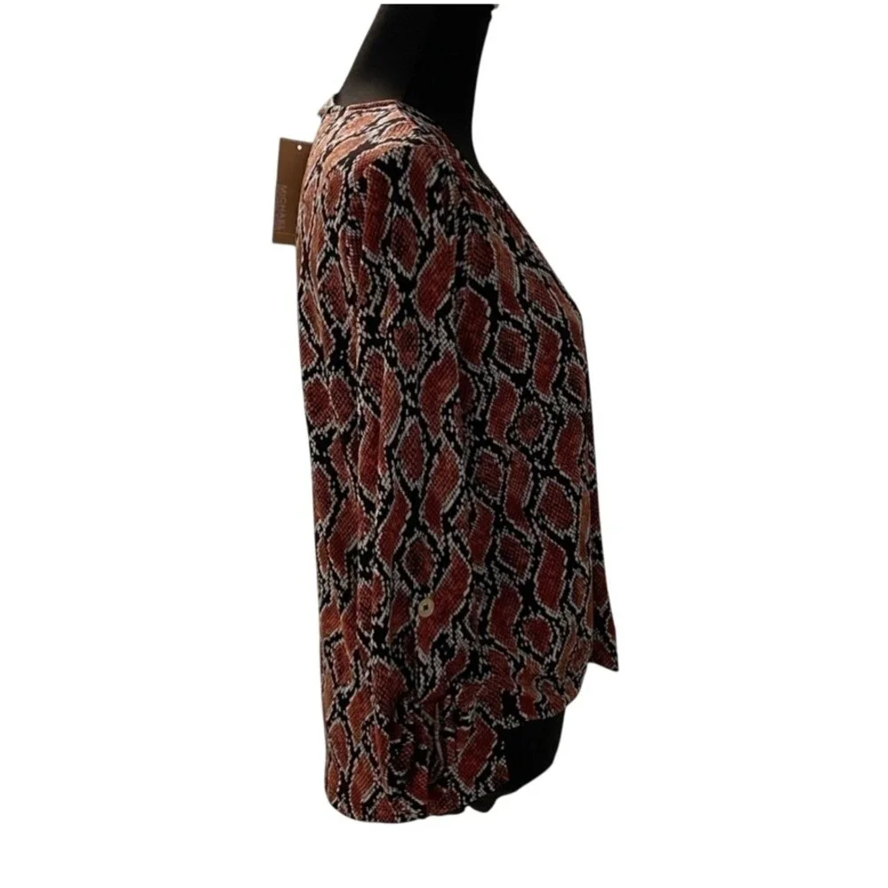 Michael Kors Exotic Snake Print Top Women's Fashion Shirt NWT‎